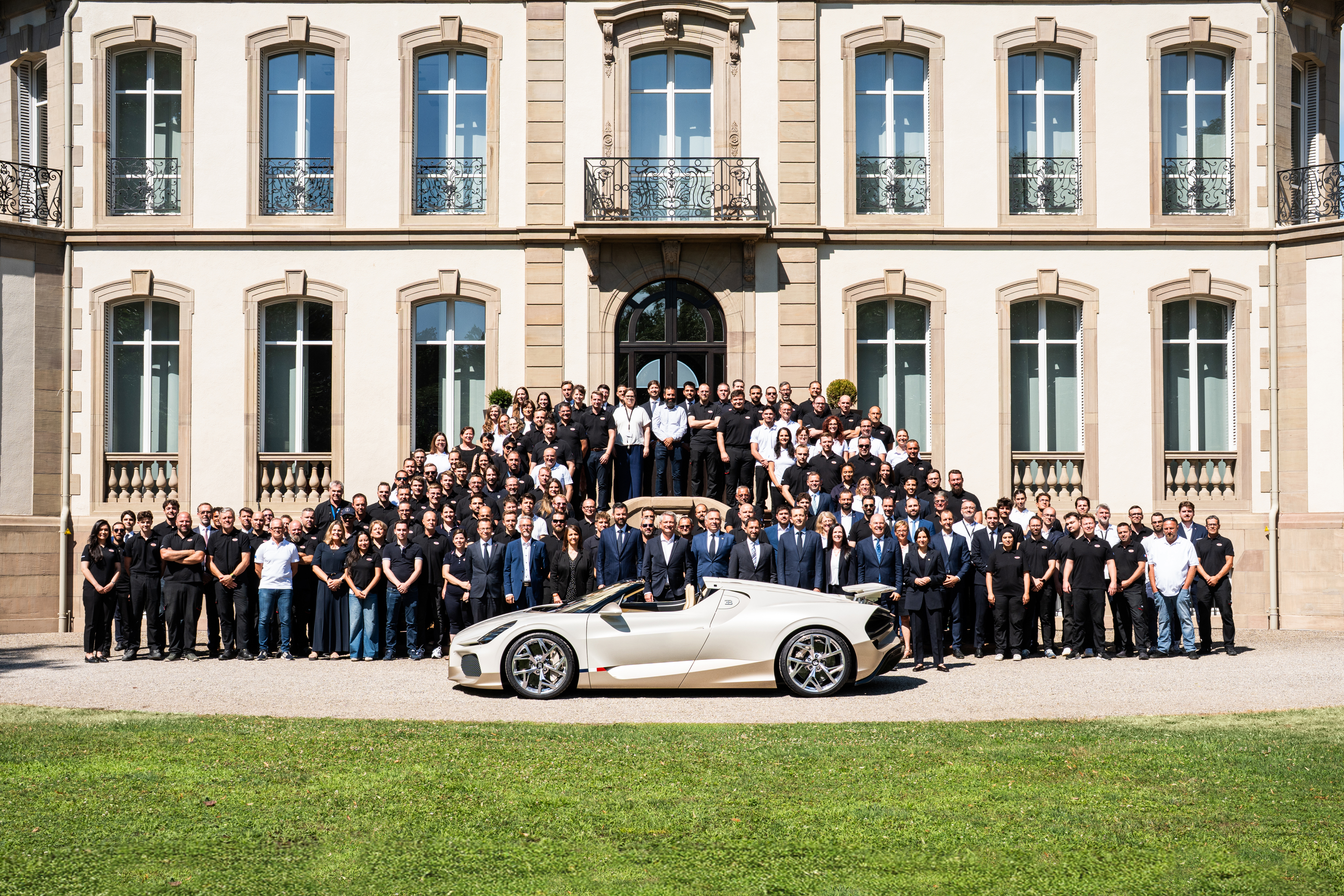 Bugatti marks the end of production of the W16 Mistral, Molsheim, July 2026.